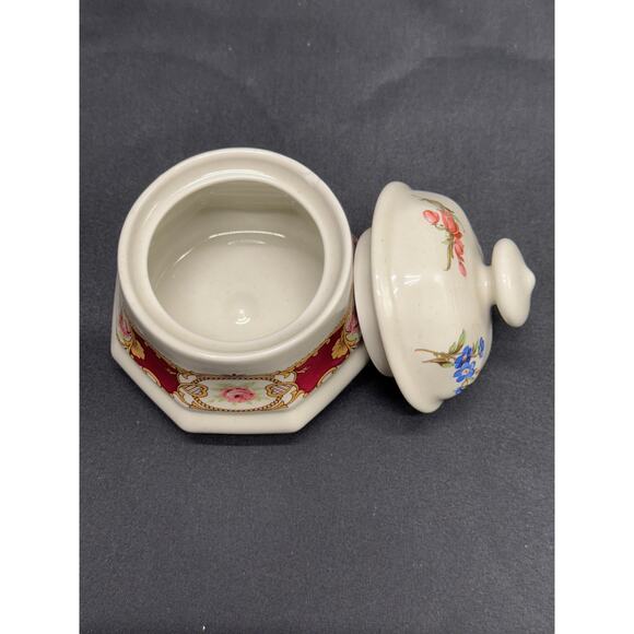 Vintage Covered Jar Trinket Box Sugar Bowl – 4" Tall - Picture 5 of 14